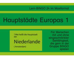 Lern-BINGO 24 Hauptstädte Europas 1 PDF