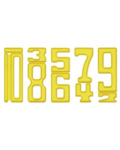 Zahlen-Bausteine "Zahl auf Zahl", 35-tlg, gelb
