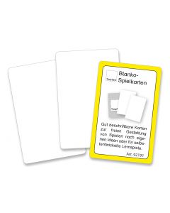 Blanko Spielkarten beidseitig weiß